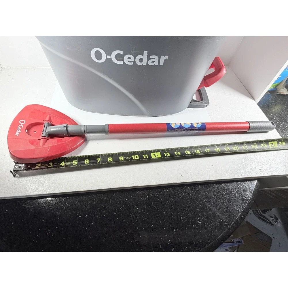 O-Cedar wring Microfiber Mop & Bucket Floor Cleaning System - Gray/Red
